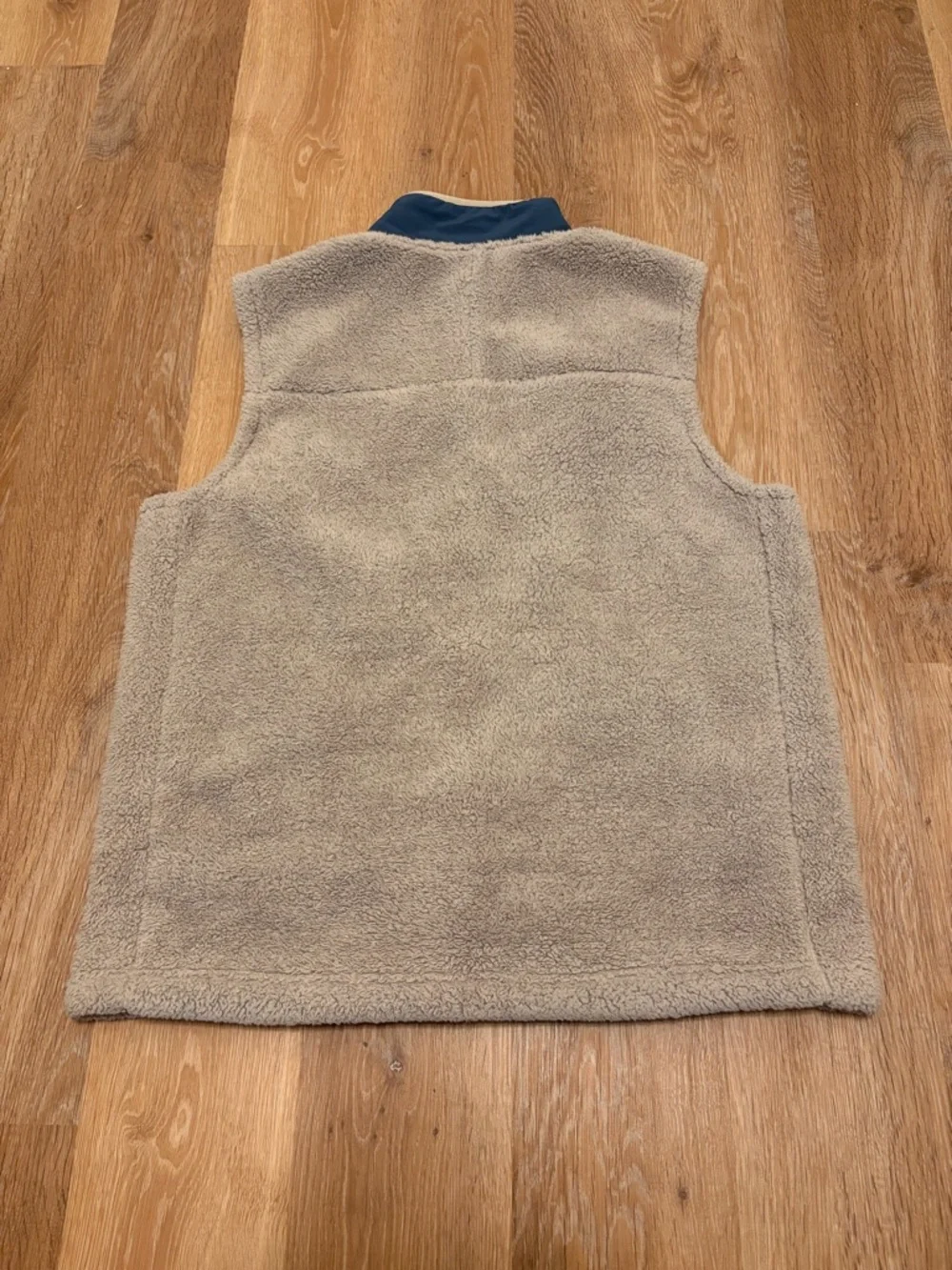 The North Face Campshire Sherpa Vest Light Gray Navy Accents Men’s Large Warm